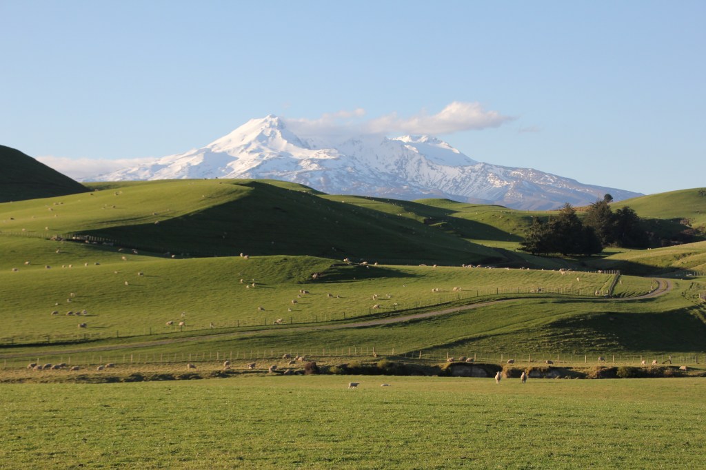 Clouds, not smoke above the active volcano. 