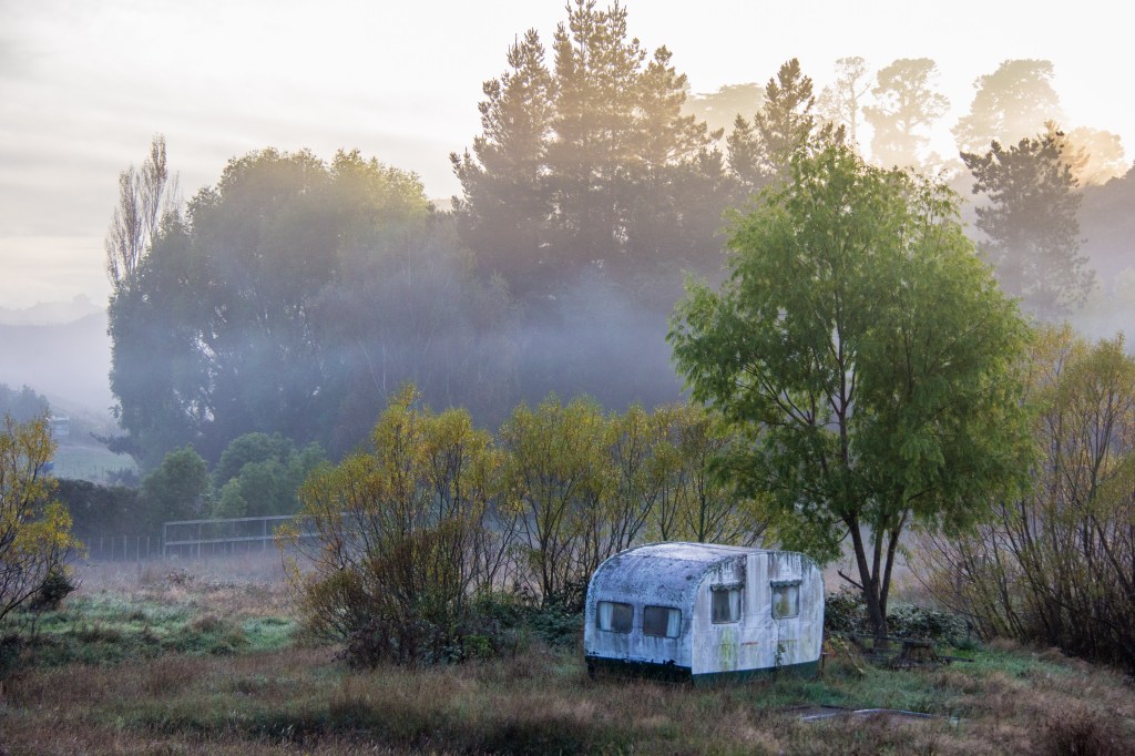 Misty Morning in Hunterville. I'll give the caravanning a miss this year.