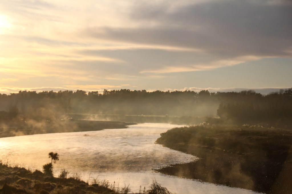 Rangitkei River. Steam off the water looks cool