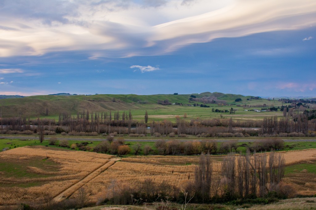 Southern Central Hawkes Bay, the day before the 'great flood' turned up in other parts of the country. Waipukurau, the nearest town to here was unaffected. The clouds were weird throughout Hawkes Bay that day