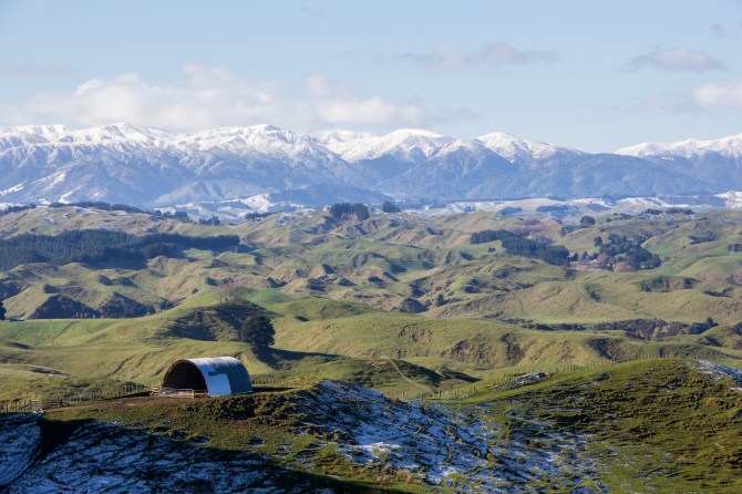 It's a hay barn, but I call it a high barn. Manawatu Hill country, Ruahine Ranges backdrop. Most people think the Manawatu is flat. Taken from the Waituna-Tapuae Road