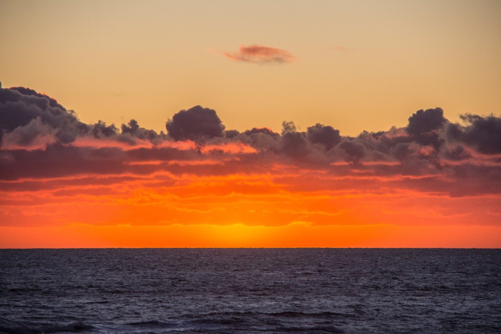 Moments after the sun sank beneath the horizon, Tuesday evening at my place. 