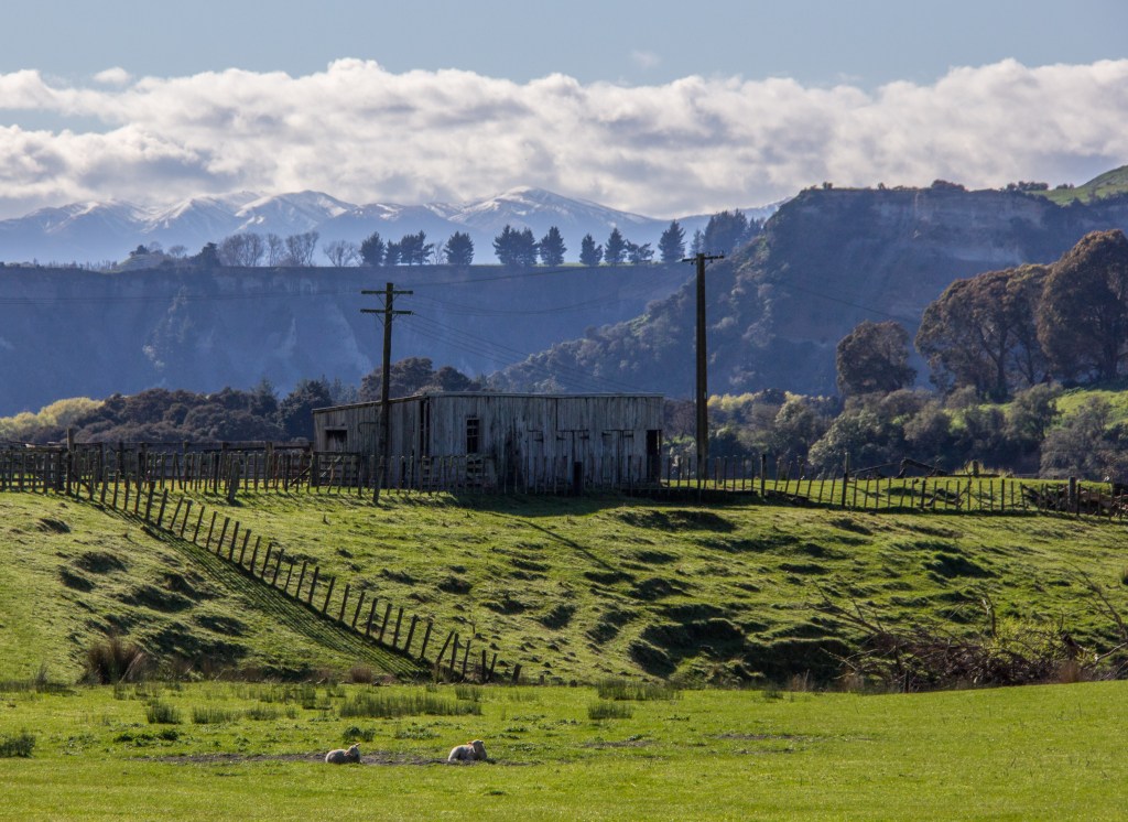 Inland, far inland, almost a whole hours drive the sea in one direction, well over two hours in the other. 