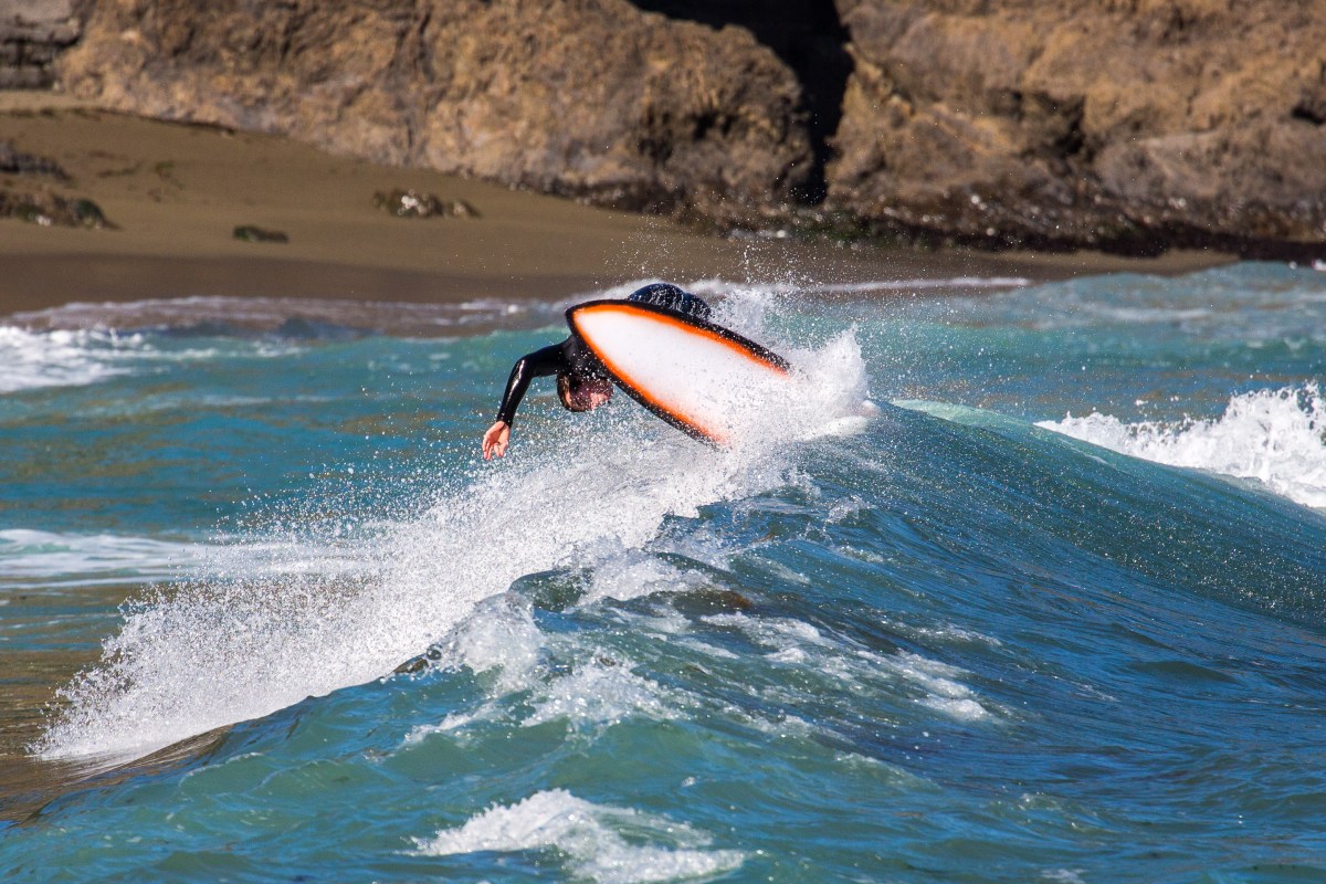 March Surfers wipeout